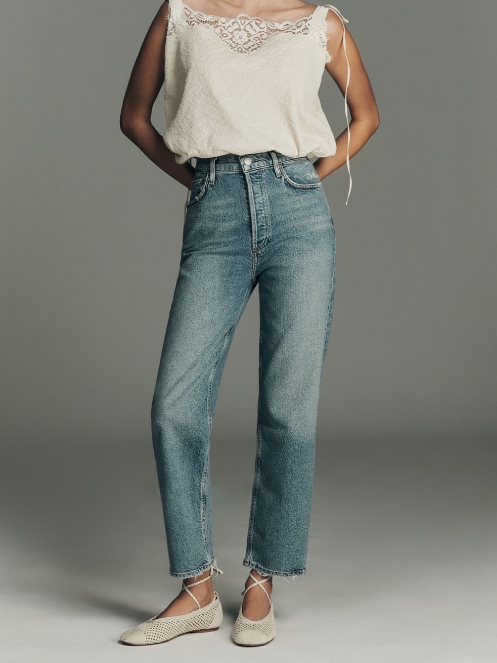 AGOLDE 90s Pinch High Rise Straight-Leg Jeans